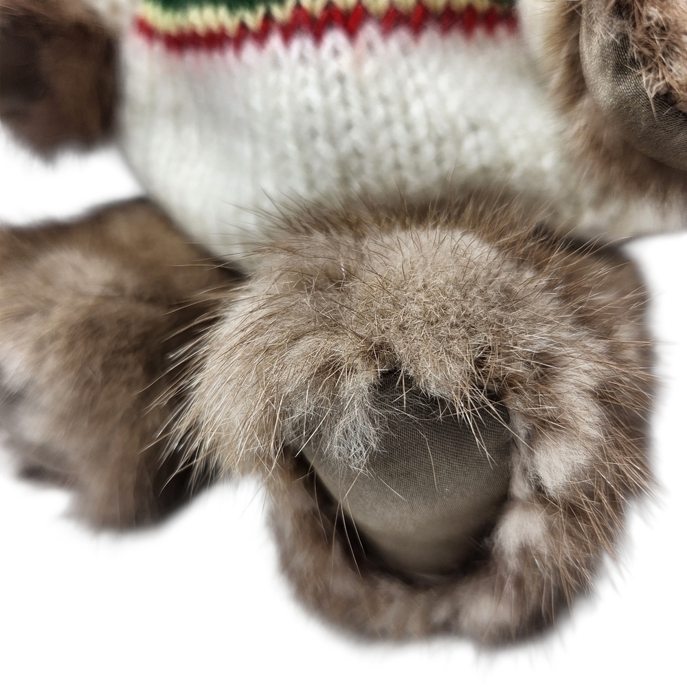 Vintage Real Mink Fur Teddy Bear in Knitted Sweater Rare Small Excellent Cond - Picture 4 of 11